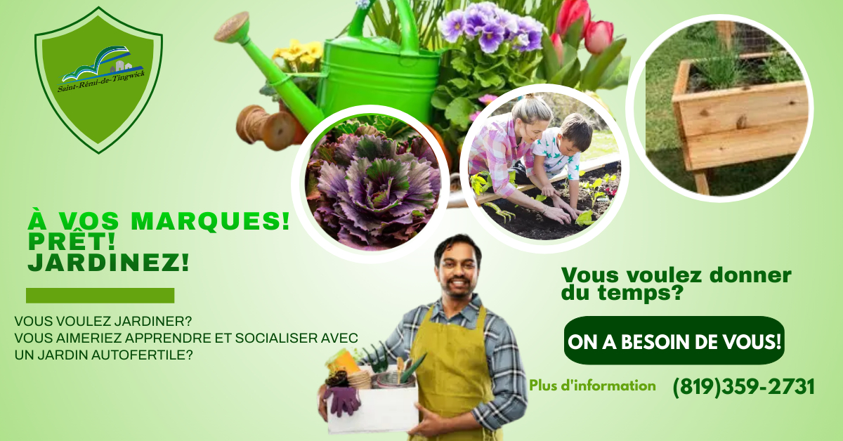 À vos marques! Prêt! Jardinez! Municipalité de SaintRémideTingwick